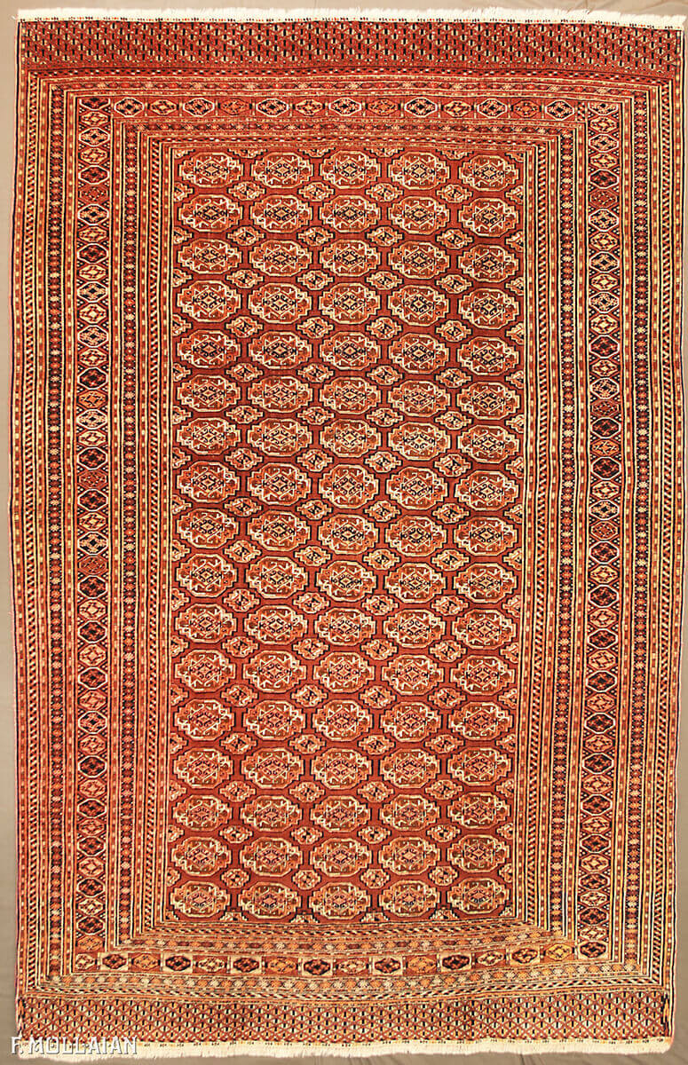 Semi-Antique Turkmen Bukhara Antique Rug n°:60133818